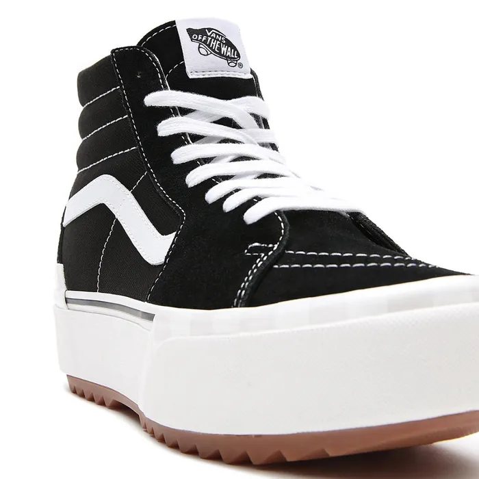 Vans Classics Women SuedeCanvas Sk8Hi Stacked Shoes Black