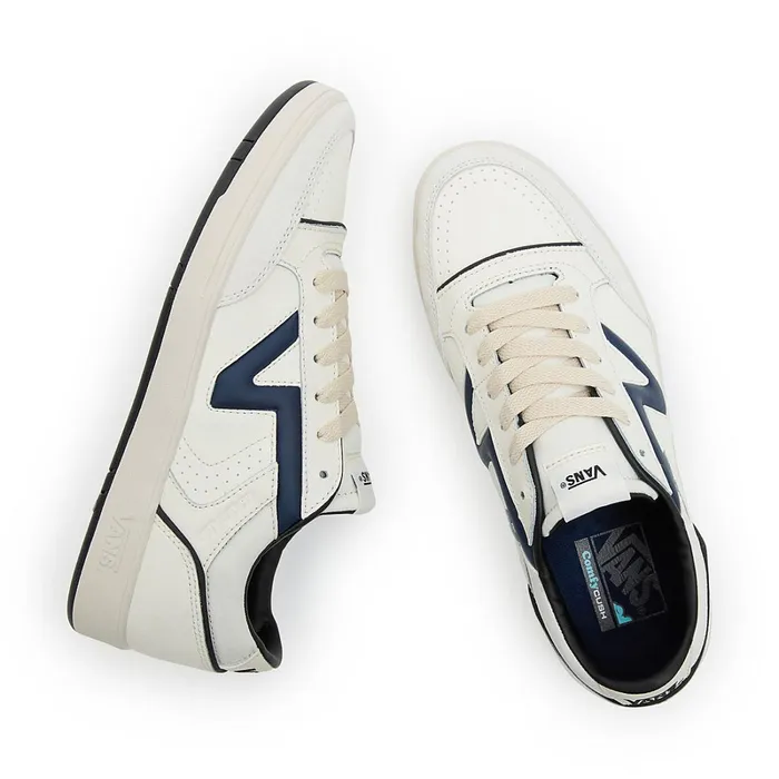 Vans Comfycush Shoes WomenMen Lowland ComfyCush JMP Vintage Leather Shoes White