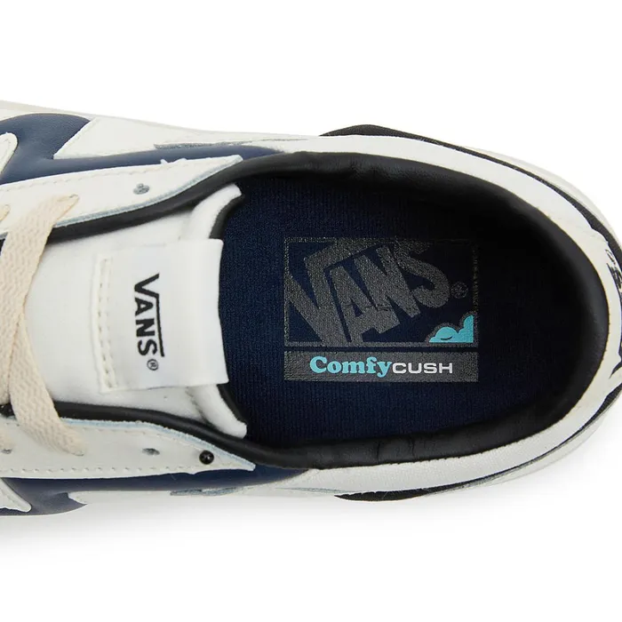 Vans Comfycush Shoes WomenMen Lowland ComfyCush JMP Vintage Leather Shoes White