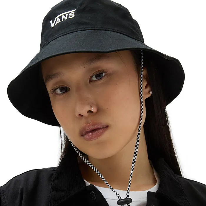 Vans Hats and Beanies Men Level Up Bucket Hat Black White