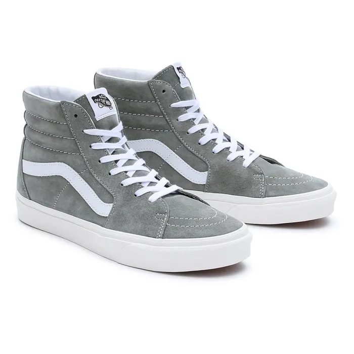 Vans HiTop Shoes Men Pig Suede Sk8Hi Shoes Grey