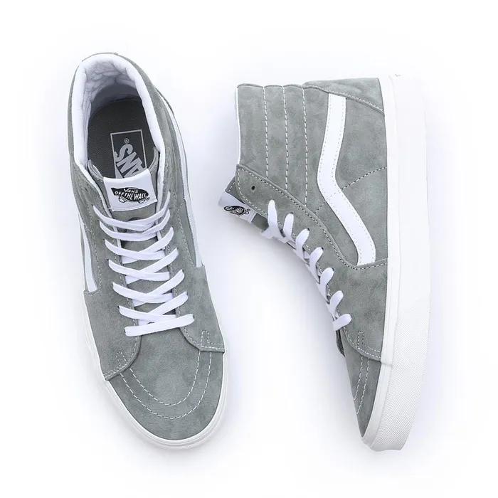 Vans HiTop Shoes Men Pig Suede Sk8Hi Shoes Grey