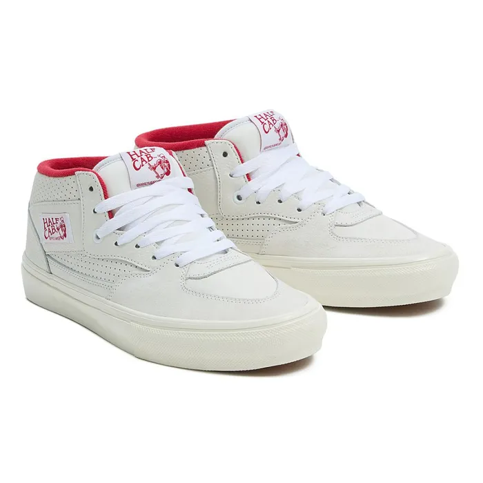 Vans HiTop Shoes Men Skate Half Cab Vintage Sport Shoes White Beige