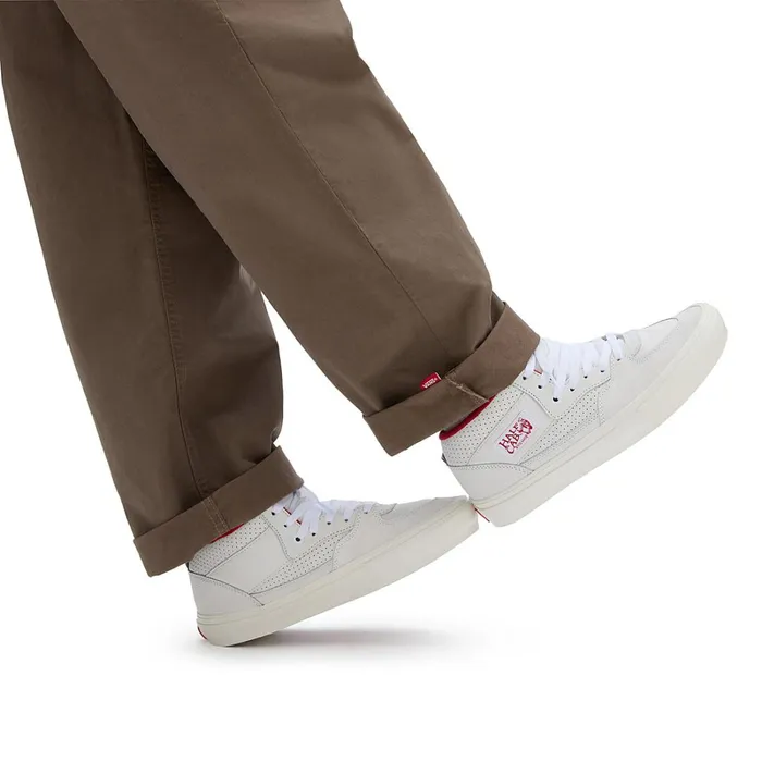 Vans HiTop Shoes Men Skate Half Cab Vintage Sport Shoes White Beige