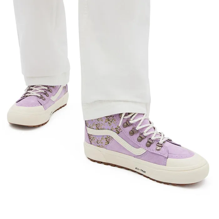 Vans HiTop Shoes Men Vintage Floral Sk8Hi DR MTE2 Shoes Purple