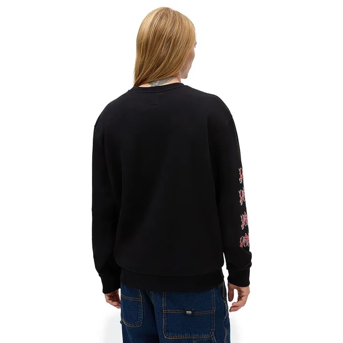 Vans Hoodies and Sweatshirts Men To The Grave Relaxed Crew Sweatshirt Black