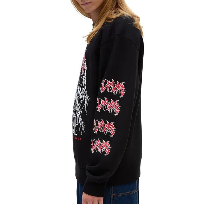 Vans Hoodies and Sweatshirts Men To The Grave Relaxed Crew Sweatshirt Black