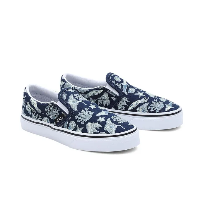 Vans Kids Shoes 48 Years Kids Classic SlipOn Glow Xray Ocean Shoes 48 Years Blue Vans Kids Shoes 48 Years Kids Classic SlipOn Glow Xray Ocean Shoes 48 Years Blue