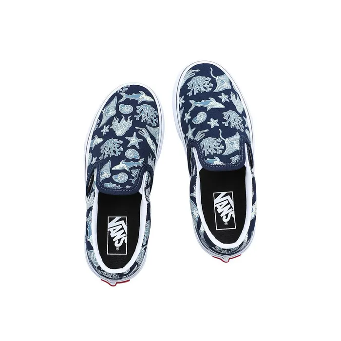Vans Kids Shoes 48 Years Kids Classic SlipOn Glow Xray Ocean Shoes 48 Years Blue