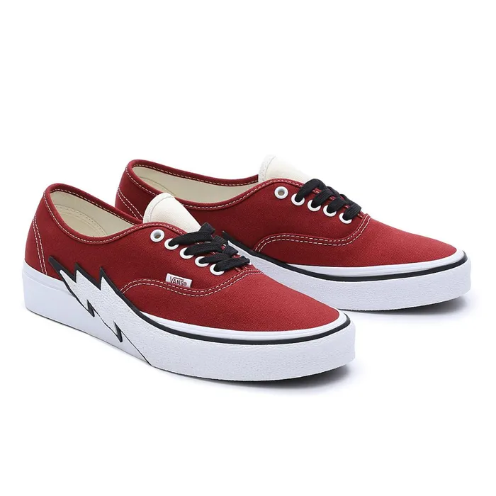 Vans Lowtop Shoes Men Authentic Bolt Shoes Red