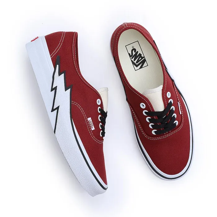 Vans Lowtop Shoes Men Authentic Bolt Shoes Red