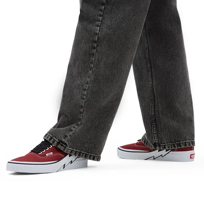 Vans Lowtop Shoes Men Authentic Bolt Shoes Red