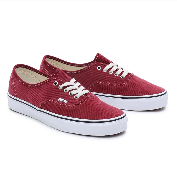 Vans Lowtop Shoes Men Authentic Corduroy Shoes Red