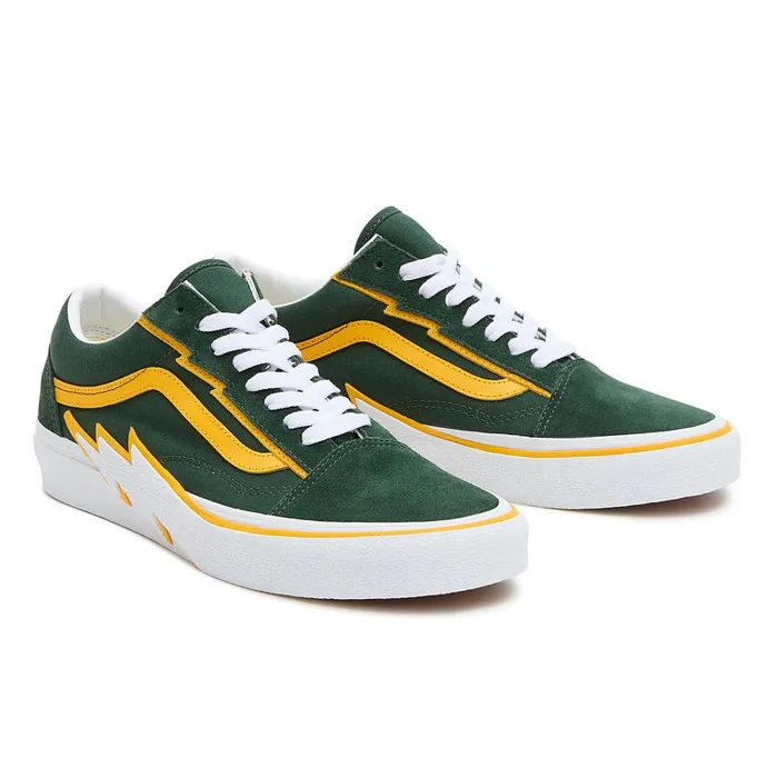 Vans Lowtop Shoes Men Old Skool Bolt Shoes Green White