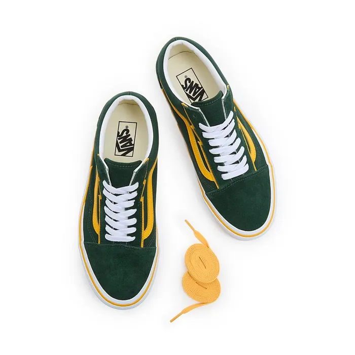 Vans Lowtop Shoes Men Old Skool Bolt Shoes Green White