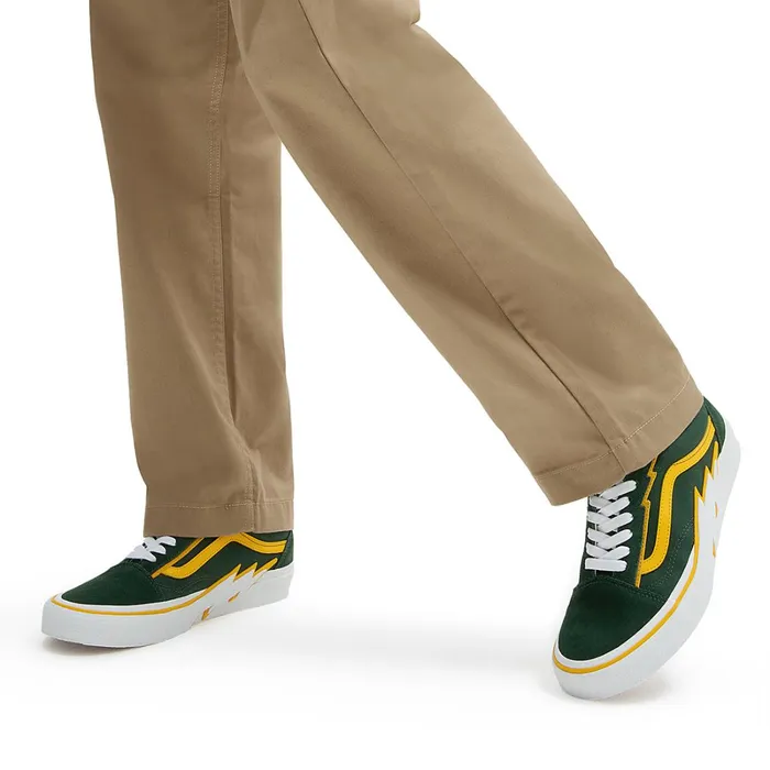 Vans Lowtop Shoes Men Old Skool Bolt Shoes Green White
