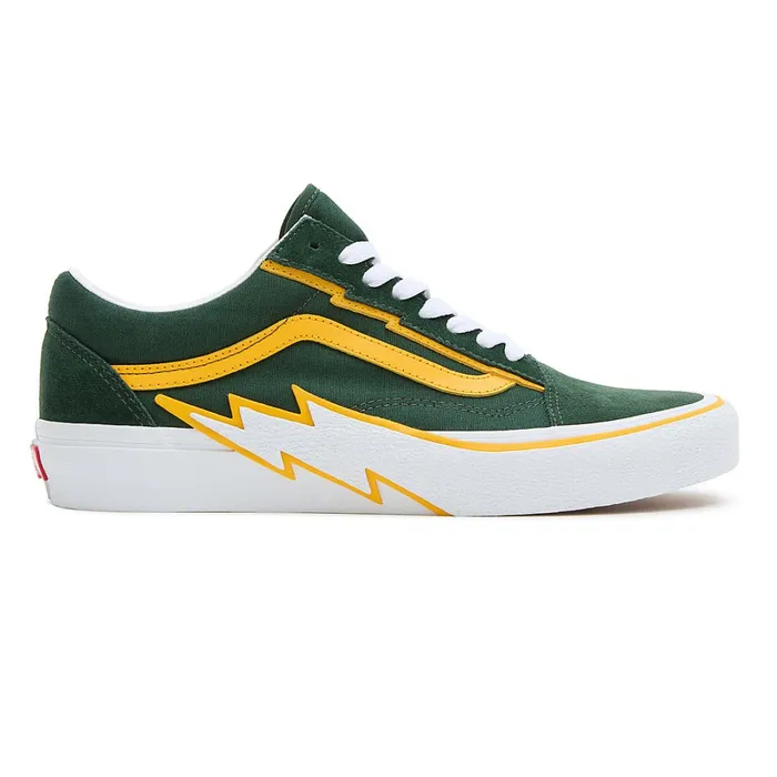 Vans Lowtop Shoes Men Old Skool Bolt Shoes Green White