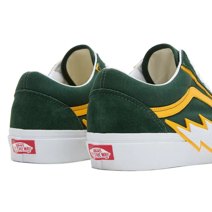 Vans Lowtop Shoes Men Old Skool Bolt Shoes Green White
