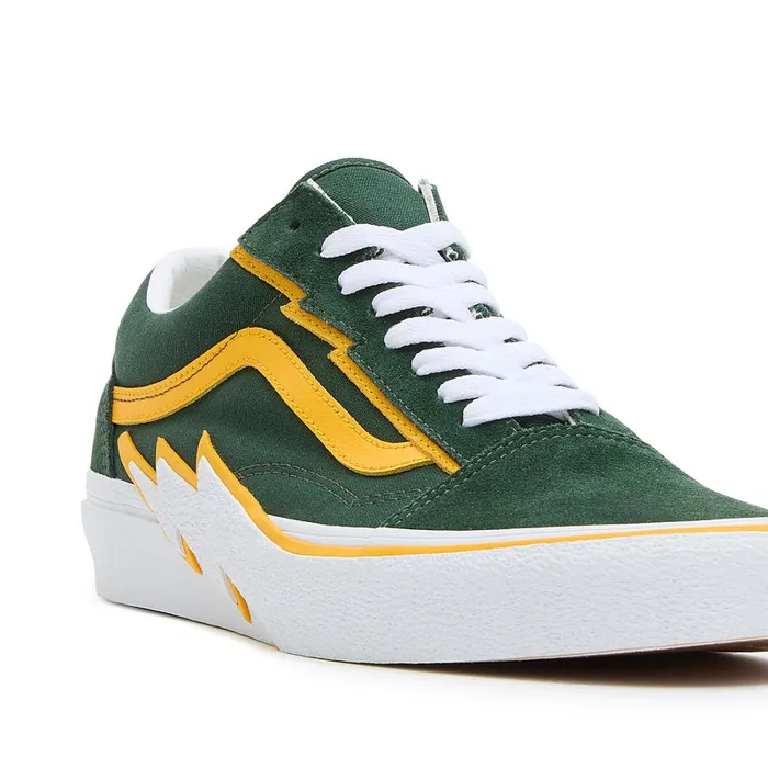 Vans Lowtop Shoes Men Old Skool Bolt Shoes Green White