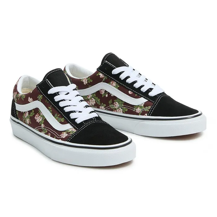 Vans Lowtop Shoes Men Old Skool Wallflower Floral Shoes Brown