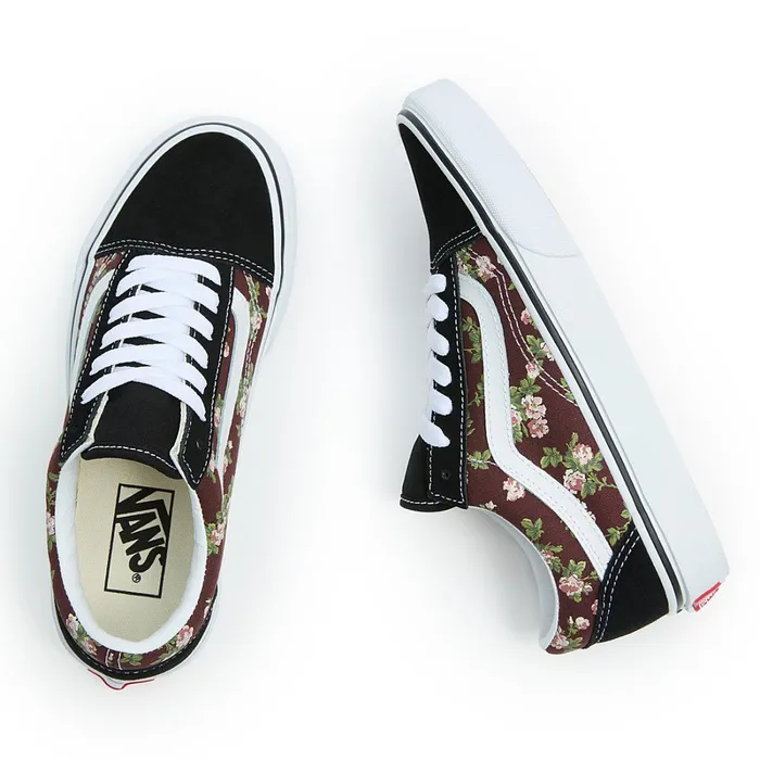 Vans Lowtop Shoes Men Old Skool Wallflower Floral Shoes Brown
