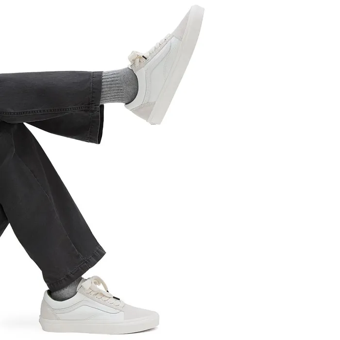 Vans Lowtop Shoes Men Oversized Laces Old Skool Shoes White