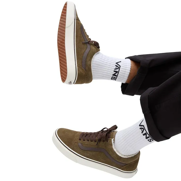 Vans Lowtop Shoes Women Old Skool Sherpa Shoes Brown