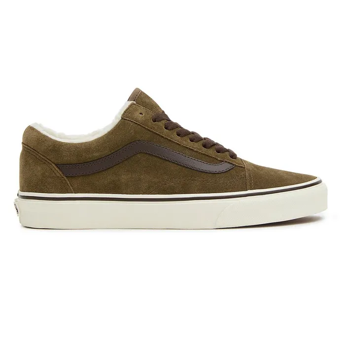 Vans Lowtop Shoes Women Old Skool Sherpa Shoes Brown