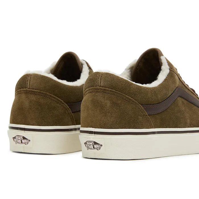 Vans Lowtop Shoes Women Old Skool Sherpa Shoes Brown