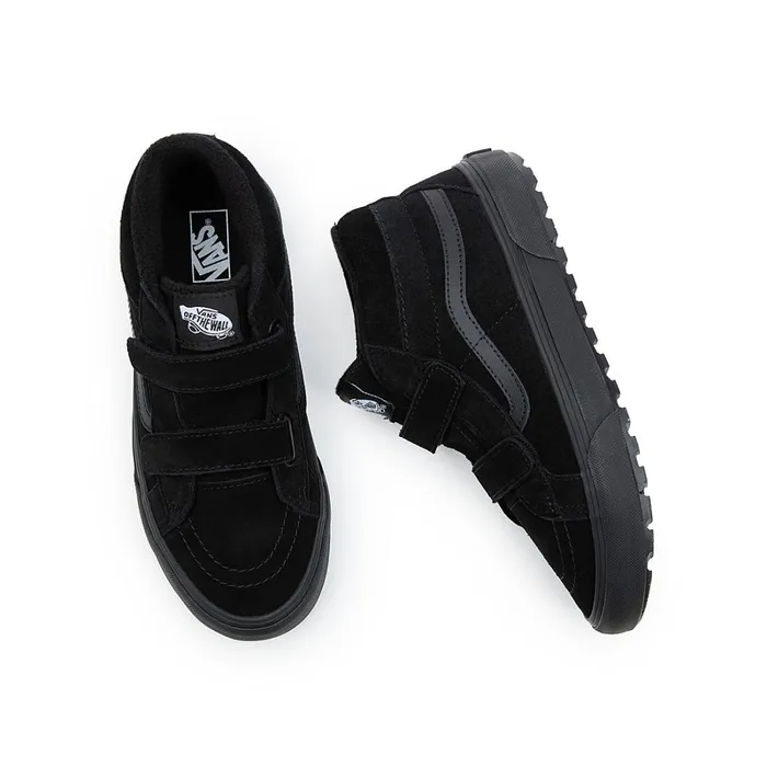 Vans MTE Shoes Kids Youth Sk8Mid Reissue Hook And Loop MTE1 Shoes 814 Years Black