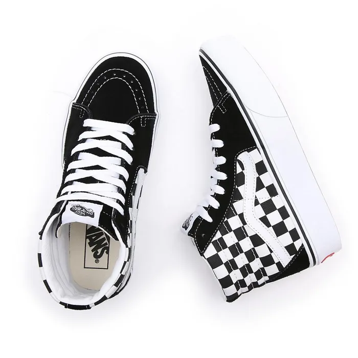 Vans Platform Shoes Women Sk8Hi Platform 20 Shoes Black White