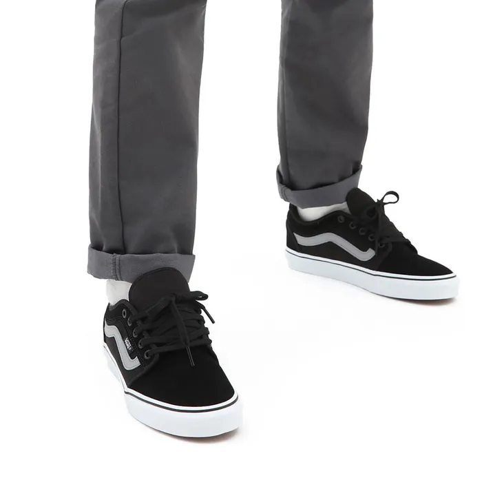 Vans Skate Shoes Men Chukka Low Sidestripe Shoes Black