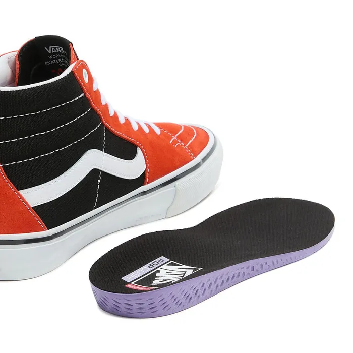 Vans Skate Shoes Women Skate Sk8Hi Shoes Red
