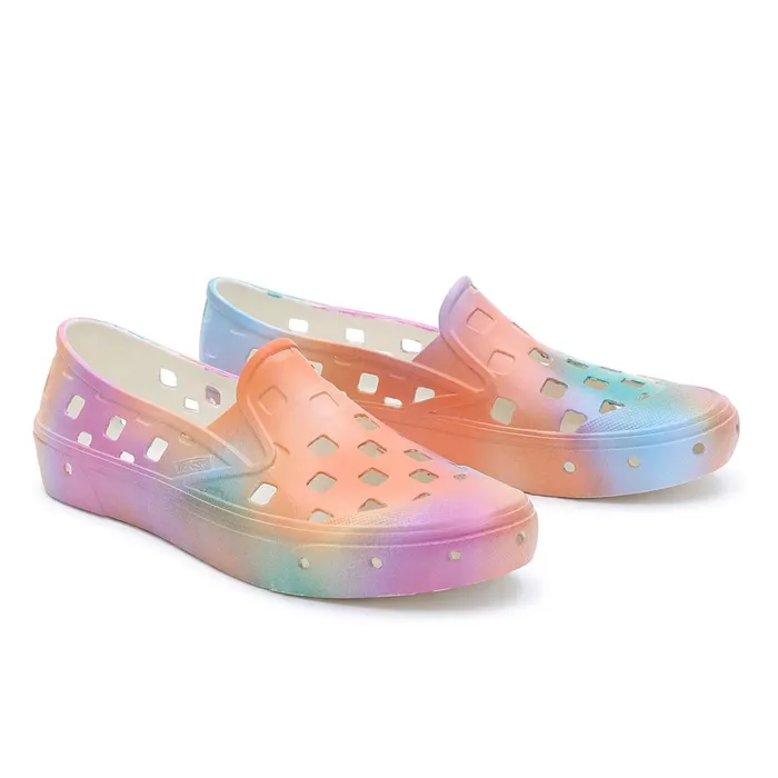 Vans Slipon Shoes Men Aura Fade SlipOn TRK Shoes Multicolour
