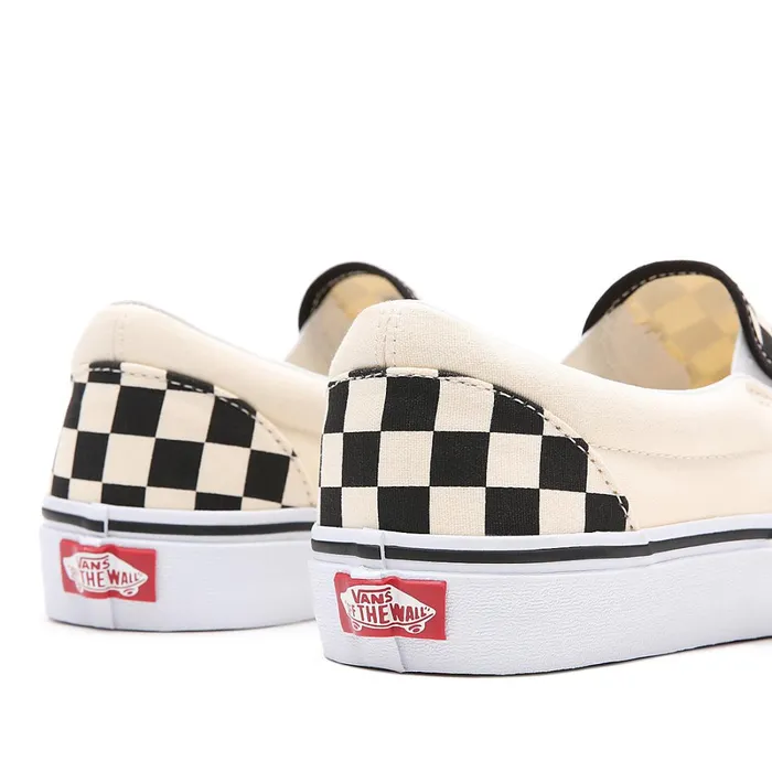 Vans Slipon Shoes Men Checkerboard Classic SlipOn Shoes Black White