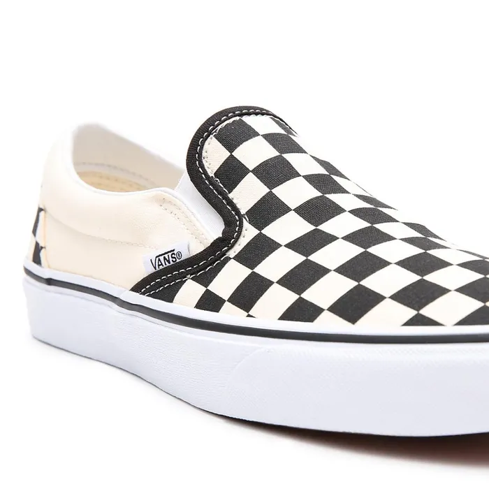 Vans Slipon Shoes Men Checkerboard Classic SlipOn Shoes Black White