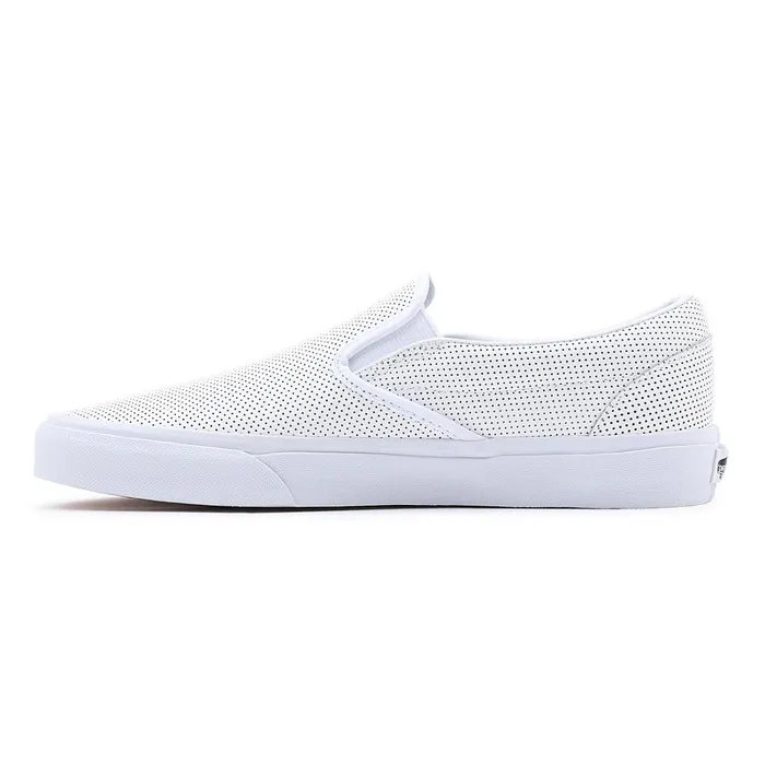 Vans Slipon Shoes Men Perf Leather Classic SlipOn Shoes White