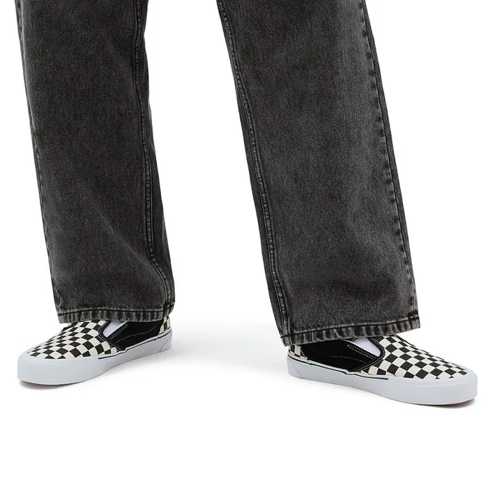 Vans Slipon Shoes Women Knu Slip Shoes Black White