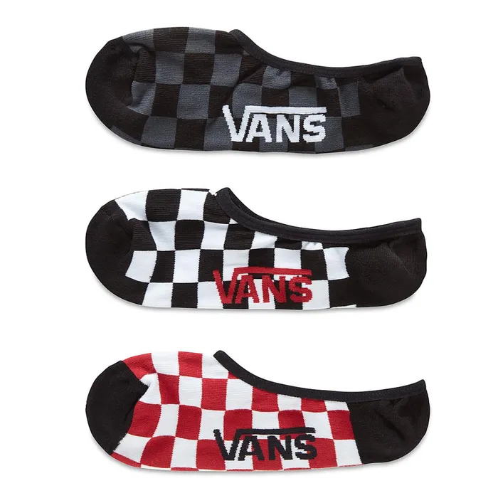 Vans Socks Men Classic Super No Show Socks 3 Pair Pk Red