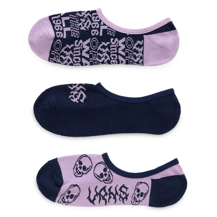 Vans Socks Women Rock Hard Canoodle Socks 3 Pairs Purple
