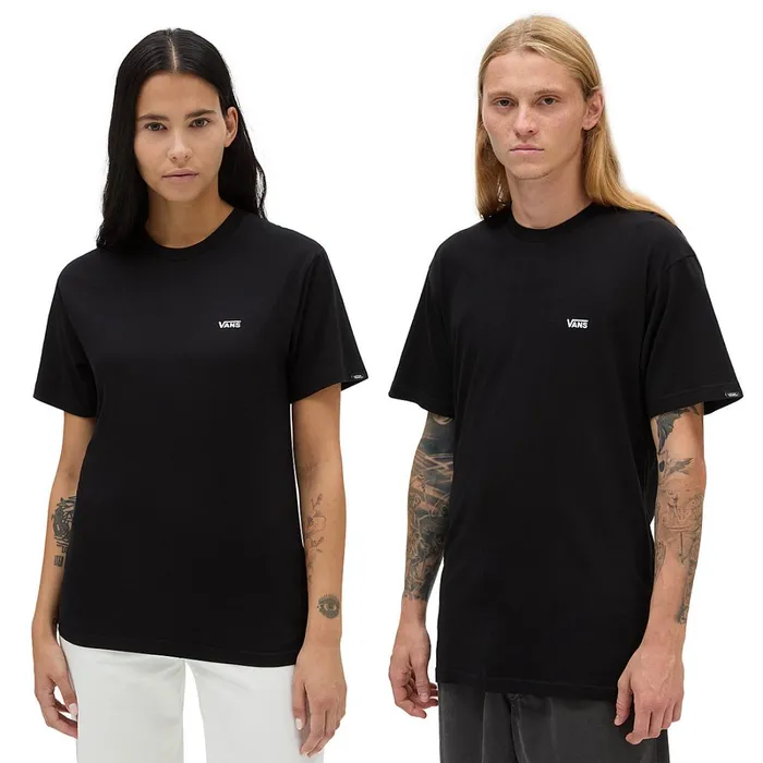 Vans Tshirts and Tanks Men Left Chest Logo Tshirt Black White