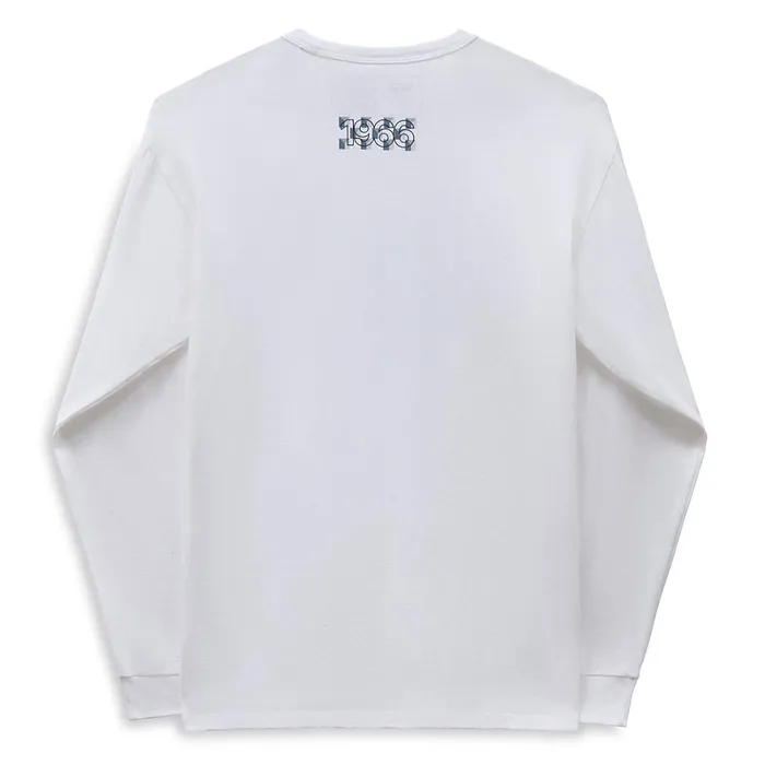 Vans Tshirts and Tanks Men Off The Wall Checker Long Sleeve TShirt White