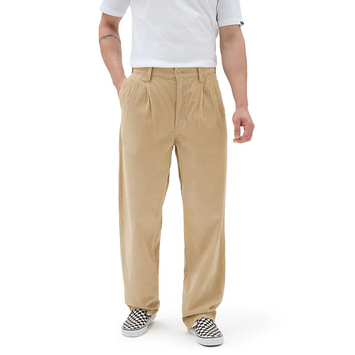 Vans Trousers and Jeans Men Authentic Chino Cord Loose Tapered Trousers Beige