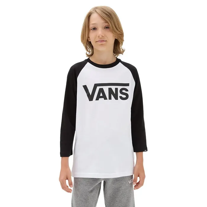 Vans View All Kids Classic Raglan TShirt 814 Years White