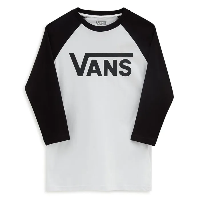 Vans View All Kids Classic Raglan TShirt 814 Years White