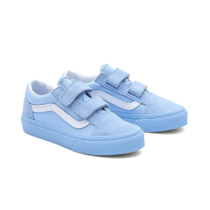Vans View All Kids Old Skool Hook And Loop Shoes 48 Years Blue