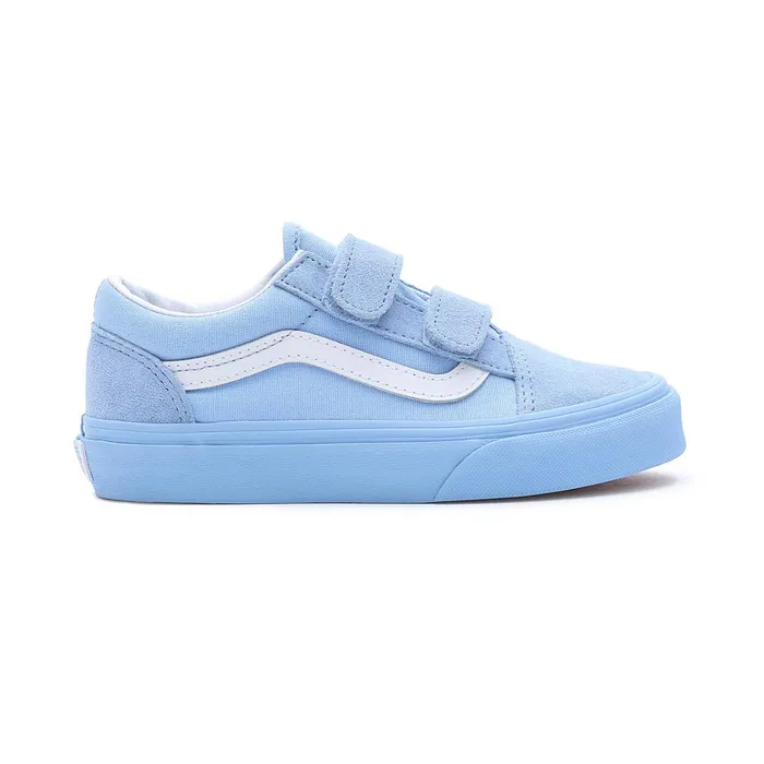 Vans View All Kids Old Skool Hook And Loop Shoes 48 Years Blue