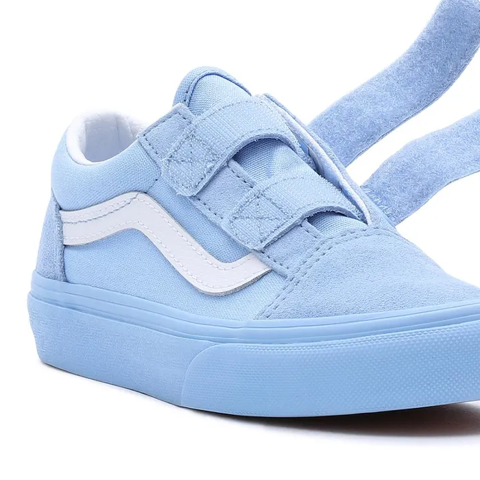 Vans View All Kids Old Skool Hook And Loop Shoes 48 Years Blue