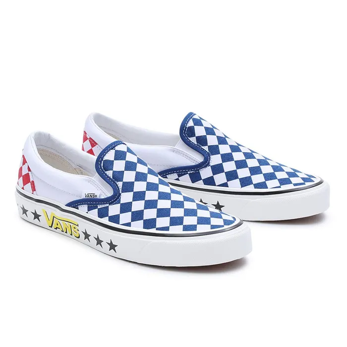 Vans View All Men Diamond Check Classic SlipOn 98 DX Shoes Blue