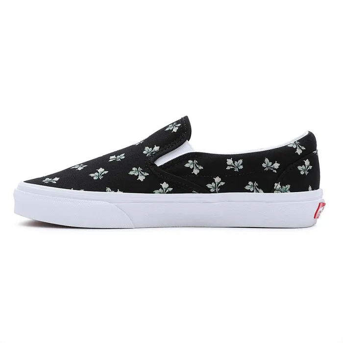 Vans View All Men Floral Classic SlipOn Shoes Black